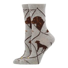 WHD Chocolate Lab Socks (Gray, Medium)