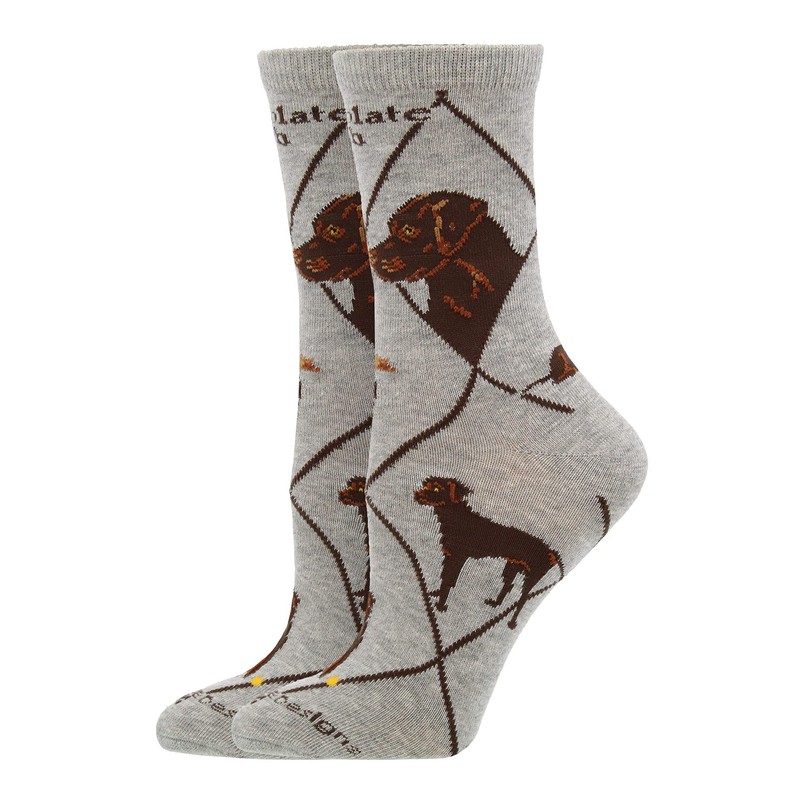 WHD Chocolate Lab Socks (Gray, Medium)