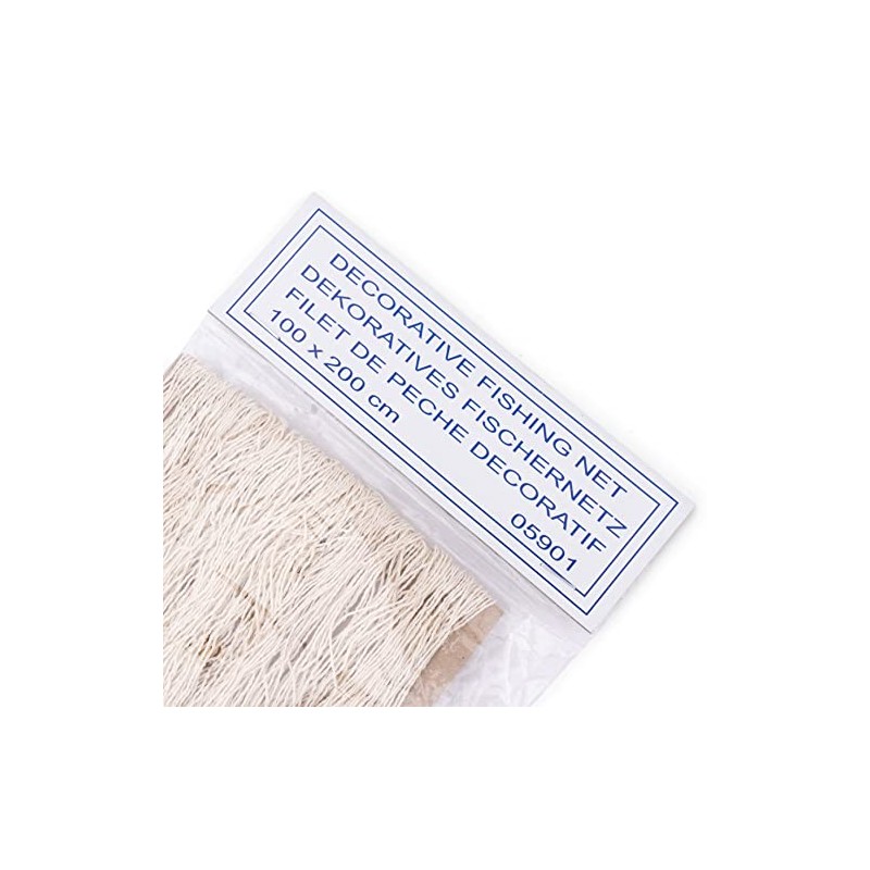 NKlaus Nautical Fishing Net 100% Cotton 100 x 200 cm