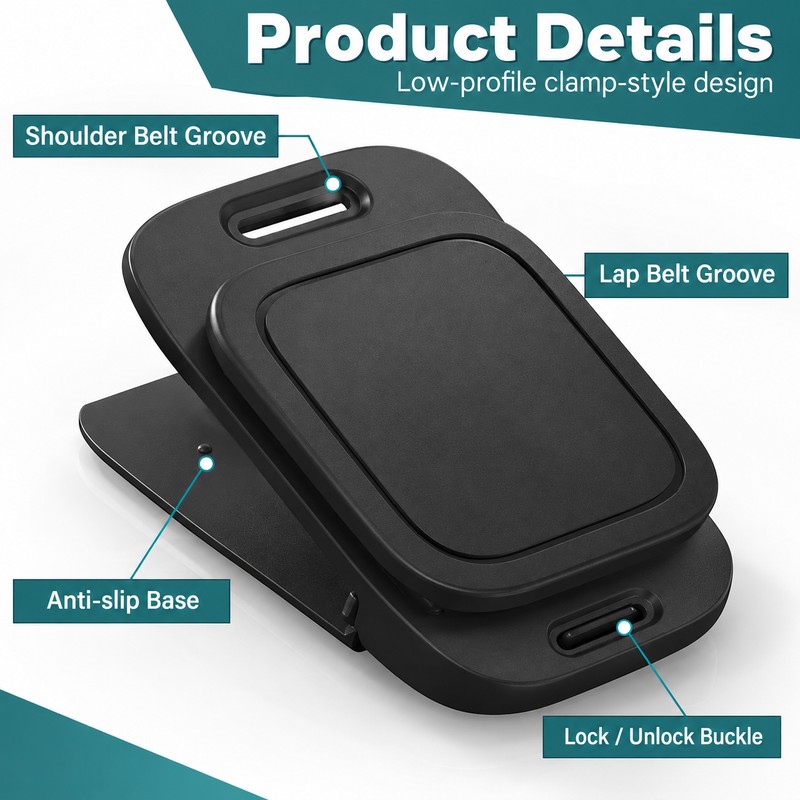 Car Seat Belt Adjuster for Shoulder Positioning – Locking Clamp