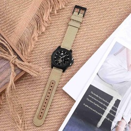 BISONSTRAP Sporty Nylon Watch Strap, Military Watch Straps for Men, 18 mm, 20 mm, 22 mm, Various Colours, Nylon, No gemstone