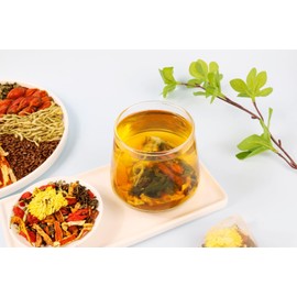 Goji Berry Chrysanthemum Herbal Tea – With Dandelion, Licorice & Orange Peel, Caffeine-Free, 15 Tea Bags