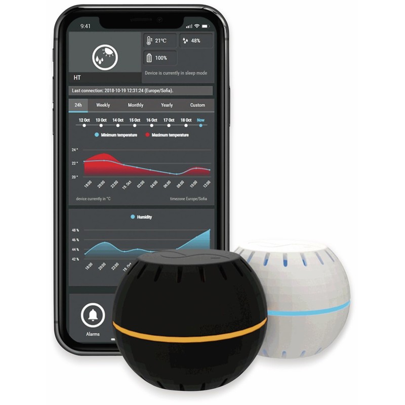 SHELLY Humidity and Temperature Sensor H&T Black (Pack of 2)