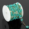 UMAOKANG 3 Meters Blue Crystal Flower Chain for Jewelry Making