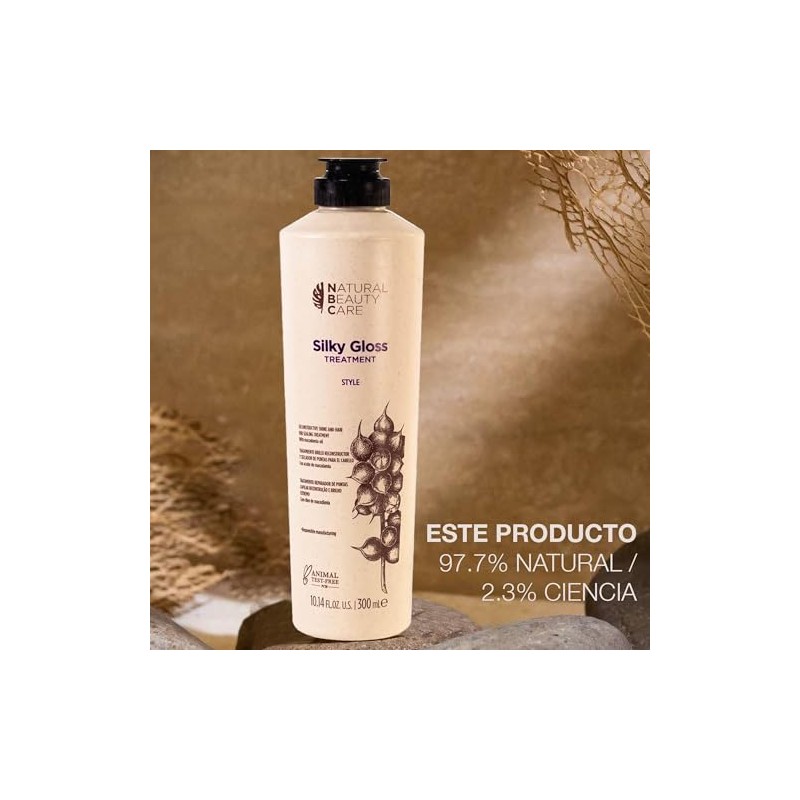 NATURAL BEAUTY CARE Silky Gloss Tratamiento Cabello, Sérum Brillo 300