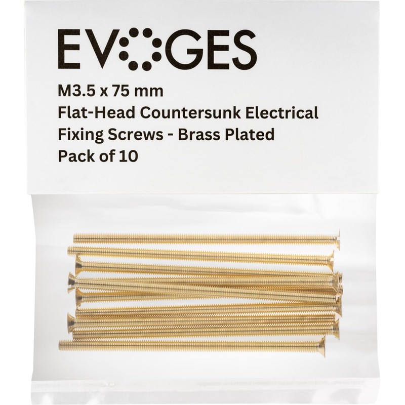 Evoges M3.5 x 75mm Long Flat Countersunk Slotted Head Electrical