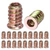 M METERXITY 20-Pack Threaded Inserts for Wood, M5x15mm Hex Drive