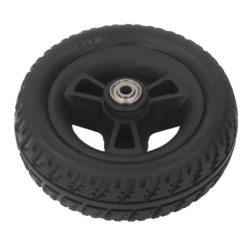 6in Wheelchair Wheel PU Non Slip Wear Resistant Strong Bearing