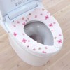 オカ 便座シート 貼っぴぃ プリント フラワー ピンク U型 O型 洗浄暖房型