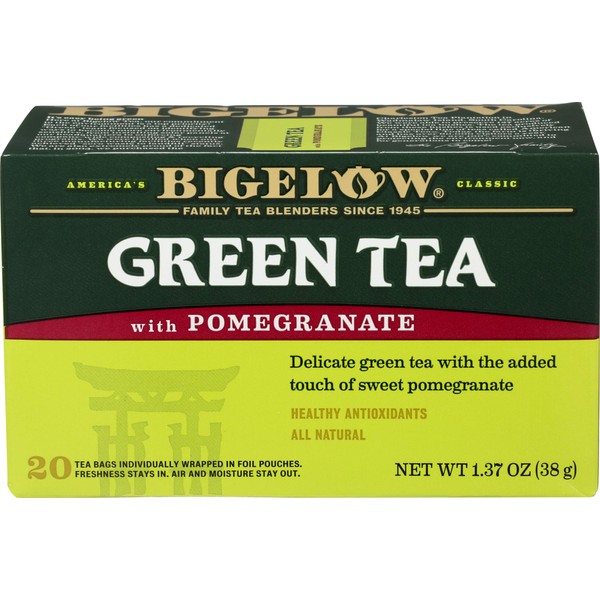 Bigelow Green Tea w/ Pomegranate Tea Bags,20 Count