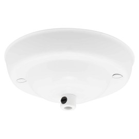 ElekTek 108mm Diameter Ceiling Rose with Cord Grip Metallic Finishes Powder Coated Colours for Pendant Light Fittings Brilliant White