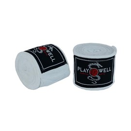 Playwell 4m White Stretch Cotton Hand Wraps