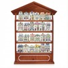Vintage Wooden Spice Rack Village Style Display Shelf for 24