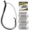 20PCS Weedless Hooks Weedless Circle Hooks for Catfish Bass Fishing