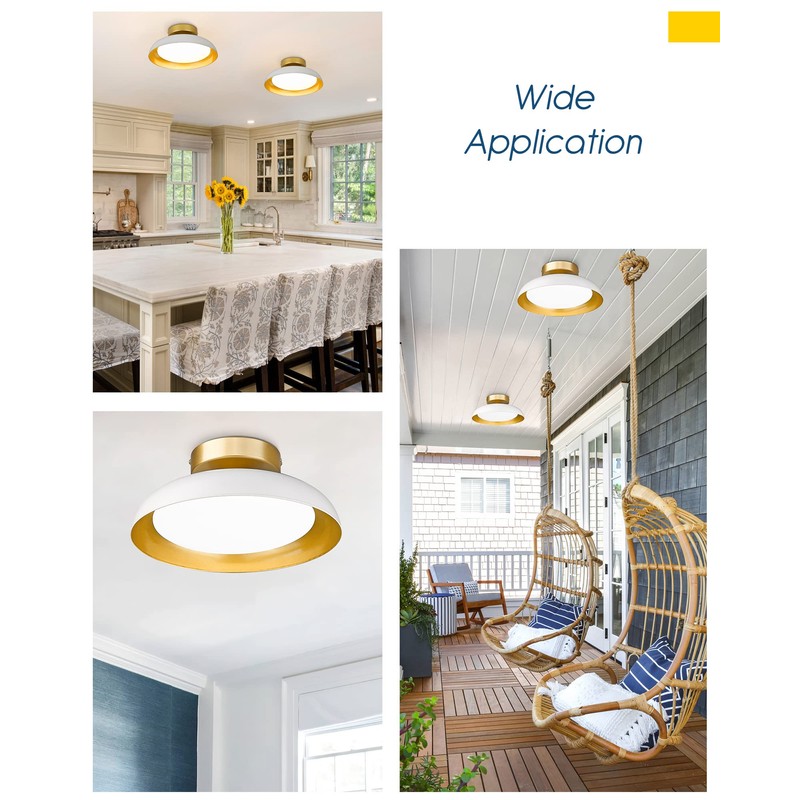 kudos Flush Mount Ceiling Light, 12-inch LED Ceiling Light Fixture,