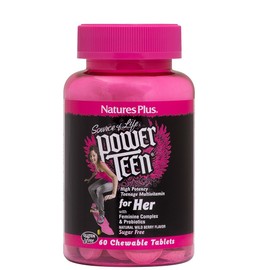 Nature's Plus Power Teen For Her, 60 Chewable Tablets