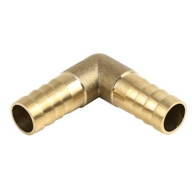 sourcing map 12 mm Brass Barb Elbow 90 Degree External Connection for Air Water Gas Oil