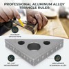 ASHATA Regla Triangular De AleacióN De Aluminio De 45 Grados,