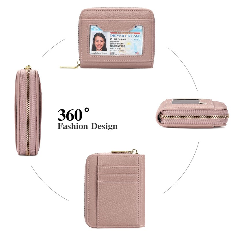 GAEKEAO Small Wallet for Women RFID Blocking Compact Zipper Wallets