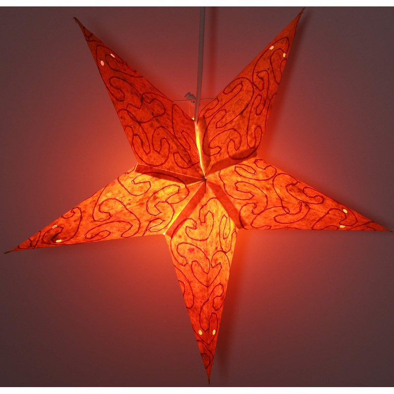 GURU SHOP Foldable Advent Luminous Paper Star, Christmas Star 40
