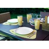 Kraftware Fishnet Wedge Placemats for Round Outdoor Tables, Lemon Yellow,