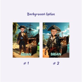 Custom Blankets with Photos, Soft Throw Blanket with Pictures Customized with Your Face Name, Pirate Gifts for Kids, Pirate Party Favors, Kids Blanket 30 x 40, Gifts for Boys 3-5 Years Old KC81