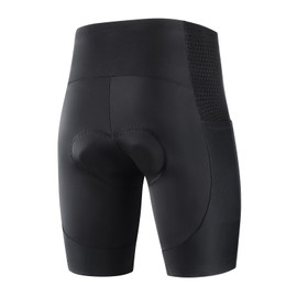 BERGRISAR Men's Cycling Shorts 4D Padded Bike Shorts Biking Bicycle Shorts with Pockets Black Small