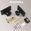 Newlaking Matte Black Zinc Alloy Privacy Door Knob with Lock,