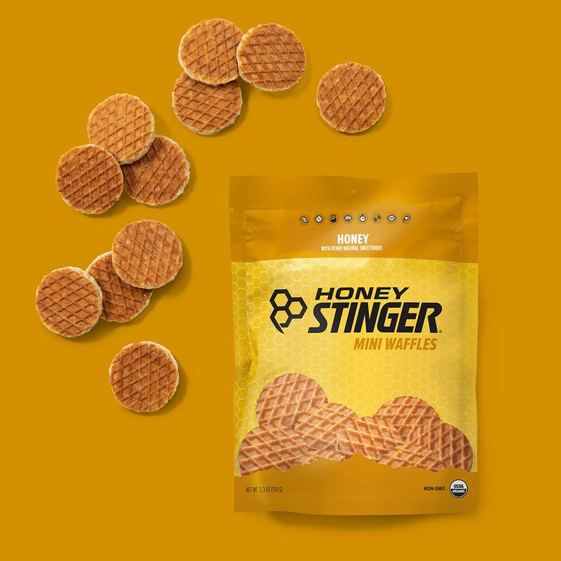 Honey Stinger Organic Mini Honey Waffles, Energy Stroopwafel for Exercise,