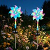 360° Solar Wind Spinners with Led Lights, Windmill for Yard