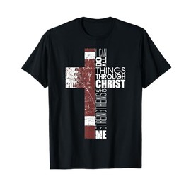 Christian Football Verse I Can Do All Things Through Christ T-Shirt