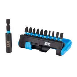 OX Pro 11pc Impact Bit Set, Magnetic Bit Holder, Impact Screwdriver Driver Bits Set Compatible with Others