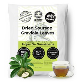200+ Hojas De Guanabana Secas, Sour sop Leaves, Whole Dried Soursop Graviola Leaves, 100% All Natural Guanabana Leaf, Loose Leaf Tea, Caffeine Free, Non-GMO. by Akshit