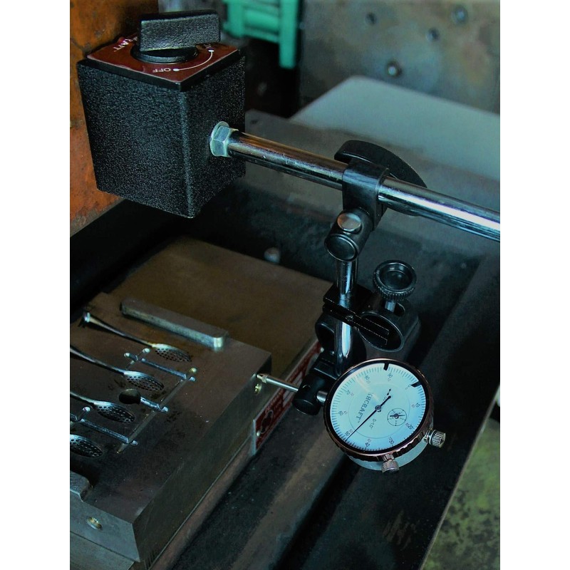 KHCRAFT Professional Dial Indicator Magnetic Base: Dial Indicator 0-1"x0.001" Steel