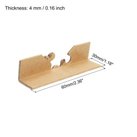PATIKIL Adjustable Cardboard Corner Protector Package Frame Protectors 60x30mm Thick 4mm for Art, Packing, Shipping, Pack of 50