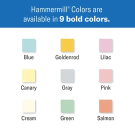 Hammermill Colored Paper Assortment, Canary, Blue, Pink Printer Paper, 20lb, 8.5x11 Paper, Letter Size 3 Ream (1,500 sheets)
