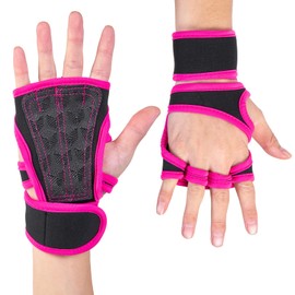 YEHIEL Exercise Gloves Gym Gloves Workout Gloves, Cycling Sports Training Fitness for Men Cycling, Exercise, Breathable, (Pink, Medium)