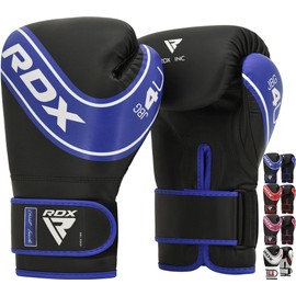 RDX Kids Boxing Gloves for Training, Muay Thai - Maya Hide Leather Junior 4oz, 6oz Mitts for Sparring, Fighting, Kickboxing – Good for Youth Punch Bag, Grappling Dummy and Focus Pads Punching