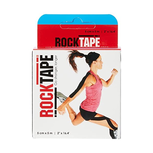 RockTape Unisex Std Kinesiology Tape, Beige, Uncut Roll-5cm Wide, Blue
