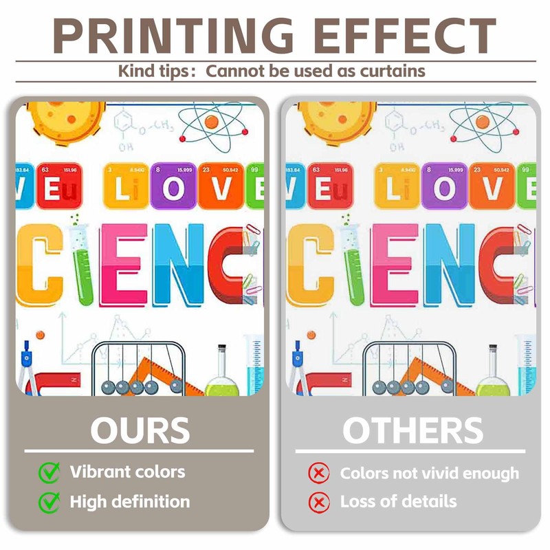 YCUCUEI 72x43inch We Love Science Chemistry Lab Photography Backdrop