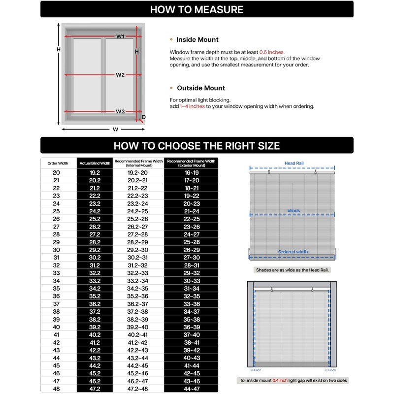 LazBlinds Manual Roll-up Bamboo Blinds, 23" W x 72" H,