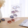 Ausla 4-Layer Stackable Transparent Glasses Storage Box, Sunglasses Organiser, Transparent,