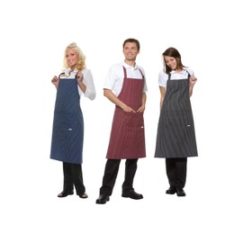 Bib Apron, Apron 70 x 90 cm in Navyblau Navy Pinstripe