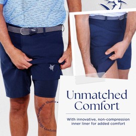 White Water Life Freeport Shorts - Mens Golf Shorts - Navy 35" Waist