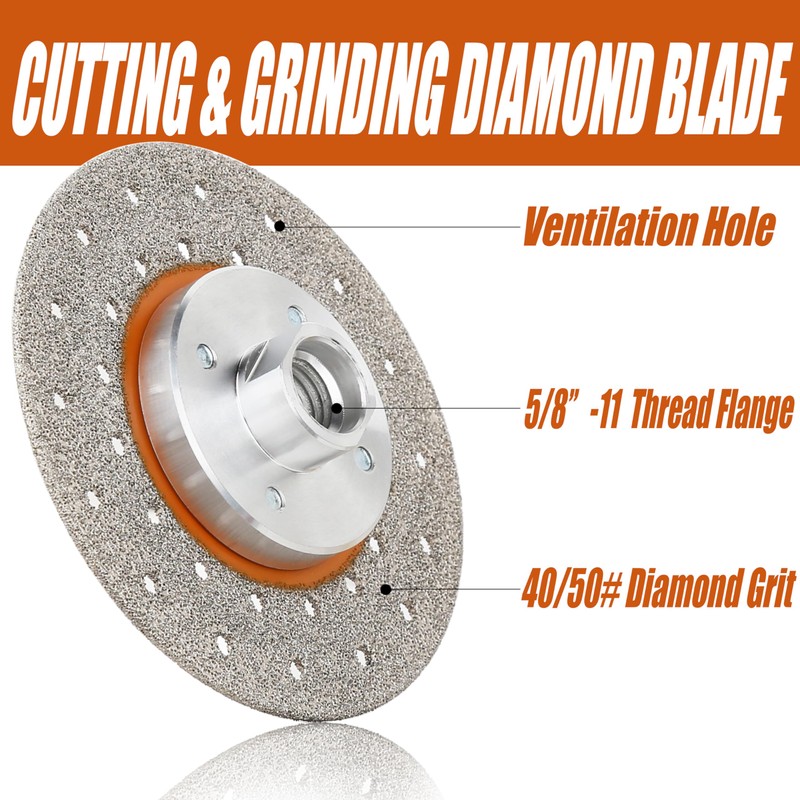 Vearter Vacuum Brazed Diamond Saw Blades Double Side Use 5/8-11"