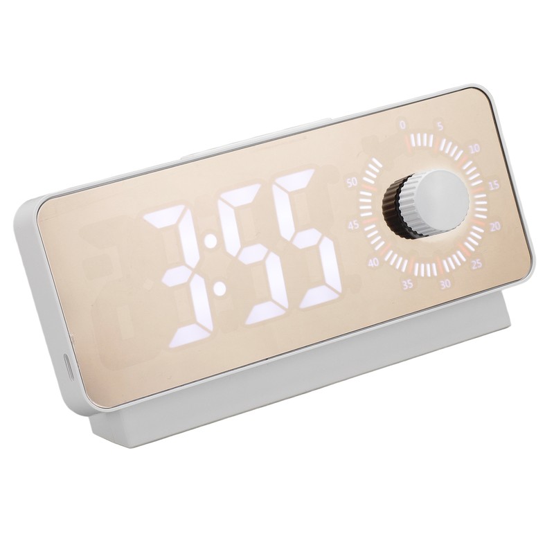 Digital Alarm Clock Rechargeable LED Mirror Alarm Clock -10°C‑50°C Temperature