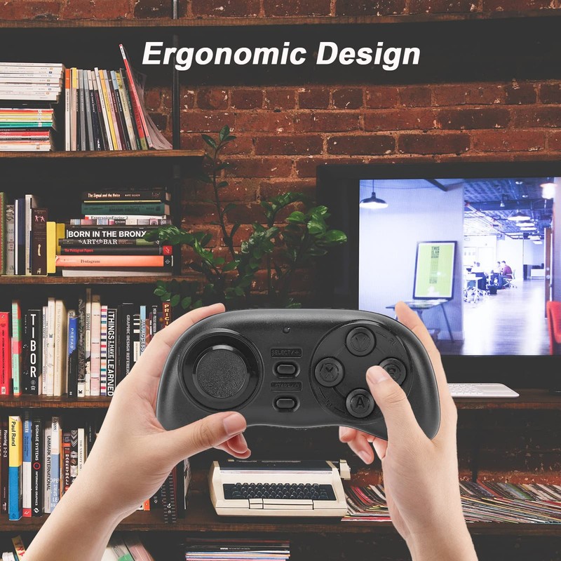 Mini Wireless Gamepad, USB Charging Bluetooth 3.0 Game Controller Smooth