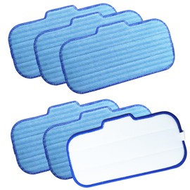 6 pcs Mocrofiber Mop Pads Replacement for Newbealer NC603C NC602N Steam Mop Cleaner,Reusable & Washable for Laminate，Hardwood, Tile & Ceramic Floors，Carpet Cleaning