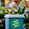Pack 6 Pcs Yard Waste Only Sign Sticker for Trash