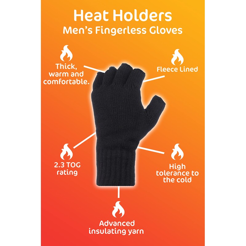 HEAT HOLDERS - Mens Winter Warm 3.2 TOG Fleece Lined